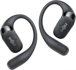 SHOKZ OpenFit 2 wireless earbud headphones, black. Czarne słuchawki bezprzewodowe JLab Audio. Za 804.99 zł.