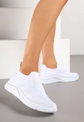 Białe Siateczkowe Buty Sportowe Sneakersy o Wsuwanym Fasonie Niltewi. Białe obuwie sportowe damskie Renee, bez wzorów, z jeansu, bez zapięcia. Za 59.99 zł.