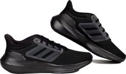 Adidas Buty męskie do biegania adidas Ultrabounce czarne HP5797 41 1/3. Czarne buty sportowe męskie Adidas, bez wzorów, bez zapięcia, do biegania. Za 349.71 zł.