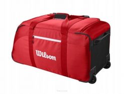 Torba tenisowa Wilson Super Tour Travel czerwona. Czerwone torby podróżne damskie Wilson, bez wzorów, z materiału. Za 649.00 zł.