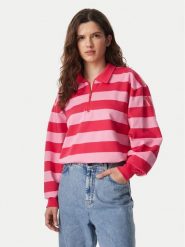 Adidas Bluza Essentials Contemporary French Terry Longsleeve Polo KR3548 Różowy Regular Fit. Czerwone bluzy damskie Adidas, s, bez wzorów, z bawełny, bez ramiączek, bez kaptura. Za 219.99 zł.
