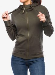 Bluza rozpinana damska Super.natural Solution Hoodie. Zielone bluzy damskie super.natural, l, bez wzorów, z materiału, bez ramiączek, z kapturem. Za 609.39 zł.