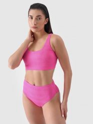 4F Dół od bikini damski - różowy XS. Czerwone bikini 4F, xs, bez wzorów, z elastanu. W wyprzedaży za 29.99 zł.