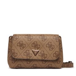 Torebka Guess. Brązowe listonoszki damskie Guess, z aplikacjami, bez dodatków. Za 659.99 zł.