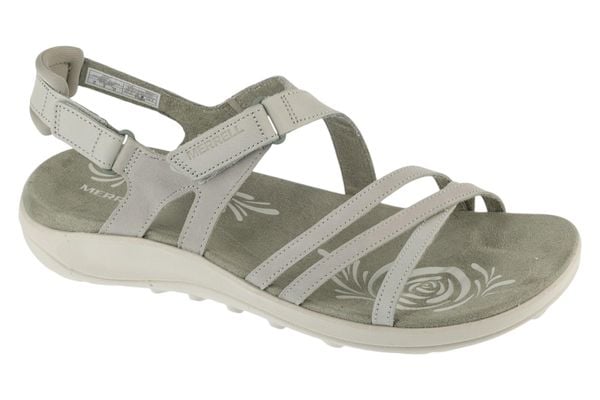 Sandały damskie, Harbor Backstrap. Brązowe sandały damskie Merrell, bez wzorów, z materiału, bez obcasa, bez zapięcia. Za 319.99 zł.