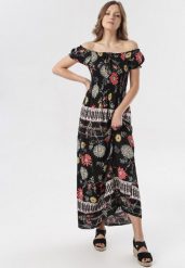 Czarna Sukienka Alya. Czarne sukienki damskie Born2be, m, bez wzorów, z tkaniny, bez kołnierzyka, bez ramiączek, maxi. Za 44.99 zł.