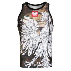 Koszulka sportowa bez rękawów męska Tank top rashguard EXTREME HOBBY POLSKA CAMO. Brązowe koszulki sportowe męskie EXTREME HOBBY, l, bez wzorów, z elastanu, bez ramiączek, na fitness i siłownię. Za 139.00 zł.