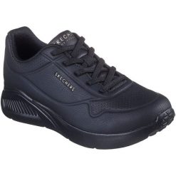 Buty do chodzenia damskie Skechers Uno Lite. Czarne obuwie sportowe damskie Skechers, bez wzorów, ze skóry ekologicznej, bez zapięcia, trekkingowe, Skechers Sport. Za 490.00 zł.