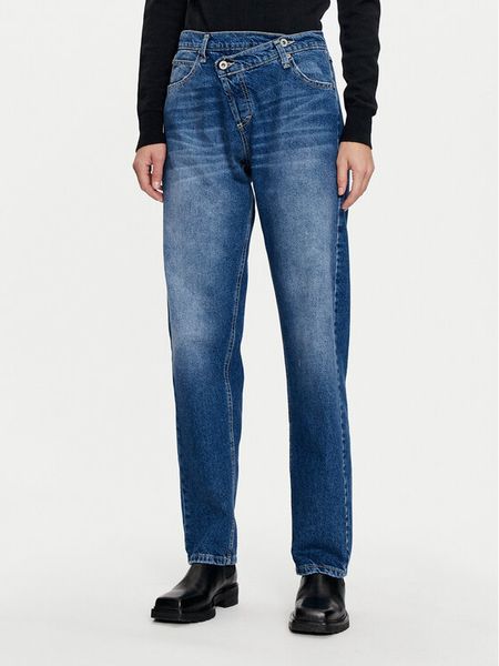 Please Jeansy P20WCJGPFC Granatowy Regular Fit. Niebieskie jeansy damskie Please, bez wzorów, z bawełny. Za 209.99 zł.