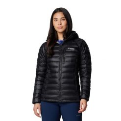 Kurtka puchowa damska Columbia Arctic Crest Down Hooded Jacket. Czarne kurtki sportowe damskie Columbia, xl, bez wzorów, z puchu, bez ramiączek, bez kaptura, trekkingowe. Za 1,134.99 zł.