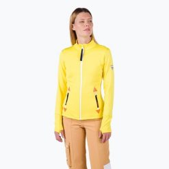 Bluza narciarska damska Rossignol Climi. Żółte bluzy damskie Rossignol, na zimę, bez wzorów, sportowe, bez ramiączek, bez kaptura. Za 869.99 zł.
