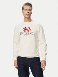 Tommy Hilfiger Bluza Main Flag MW0MW43383 Beżowy jasny Regular Fit. Brązowe bluzy męskie Tommy Hilfiger, m, bez wzorów, z bawełny, bez ramiączek, bez kaptura. Za 449.99 zł.