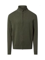 Nils Sundström Męski kardigan Mężczyźni Bawełna zielony jednolity, M. Zielone swetry męskie Nils Sundström, m, bez wzorów, z bawełny, bez kołnierzyka, bez ramiączek. Za 249.95 zł.