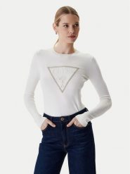 Guess Sweter W6RR49 Z2NQ2 Écru Regular Fit. Swetry nierozpinane damskie Guess, l, z aplikacjami, z wiskozy, bez kołnierzyka, bez ramiączek. Za 349.99 zł.