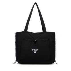 Torebka Roxy. Czarne shopperki damskie Roxy, bez wzorów, bez dodatków. Za 69.99 zł.