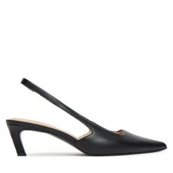 Czółenka Calvin Klein. Czarne czółenka damskie Calvin Klein, bez wzorów, bez obcasa, bez zapięcia. Za 419.99 zł.