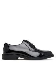 HUGO Półbuty Lysander 50573087 Czarny. Czarne buty wizytowe męskie Hugo, bez wzorów, z lakierowanej skóry, bez obcasa, bez zapięcia. Za 899.99 zł.