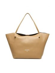 Patrizia Pepe Torebka 2B0130/L148-B775 Beżowy. Brązowe shopperki damskie Patrizia Pepe, bez wzorów, ze skóry, bez dodatków. Za 1,299.00 zł.
