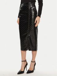 ACCESS FASHION Spódnica z imitacji skóry 44-6064-178 Czarny Slim Fit. Czarne spódnice damskie ACCESS FASHION, bez wzorów, ze skóry. Za 379.99 zł.