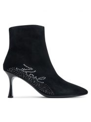 KARL LAGERFELD Botki Sienna KL32743A Czarny. Czarne botki damskie KARL LAGERFELD, bez wzorów, ze skóry, bez obcasa, na płaskiej podeszwie, bez zapięcia. Za 699.99 zł.