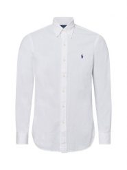 Polo Ralph Lauren koszula casual Mężczyźni Comfort Fit Bawełna biały, S. Białe koszule męskie Polo Ralph Lauren, m, bez wzorów, z bawełny, casualowe, bez kołnierzyka, bez ramiączek. Za 399.95 zł.
