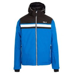 Kurtka Narciarska Męska Vaughn DLX. Czarne kurtki sportowe męskie Trespass, l, bez wzorów, z materiału, z kapturem, narciarskie. Za 594.99 zł.