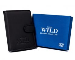 Portfel skórzany Always Wild N4L-P-CCD-2 czarny. Czarne portfele męskie Always Wild, bez wzorów, ze skóry. Za 47.99 zł.