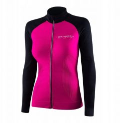 LS1352W Bluza damska ATHLETIC fuksjowy/czarny S. Czarne bluzy damskie Brubeck, s, bez wzorów, bez ramiączek, bez kaptura. Za 269.44 zł.