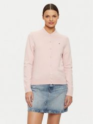 Tommy Hilfiger Kardigan WW0WW42370 Różowy Regular Fit. Czerwone kardigany damskie Tommy Hilfiger, s, bez wzorów, z syntetyku, bez kołnierzyka. Za 299.99 zł.