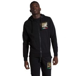 Bluza wygodny z bawełna z kaptur na co dzień. Czarne bluzy męskie LEONE 1947 APPAREL, bez wzorów, z bawełny, sportowe, bez ramiączek, bez kaptura. Za 164.19 zł.