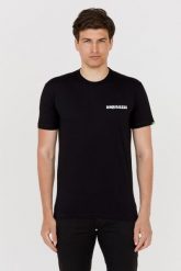 DSQUARED2 Czarny t-shirt męski cool fit. Czarne t-shirty męskie Dsquared2, m, bez wzorów, bez kołnierzyka, bez ramiączek. W wyprzedaży za 599.99 zł.