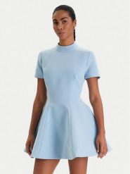 Bardot Sukienka koktajlowa Zephyra 59907DB Błękitny Slim Fit. Niebieskie sukienki damskie Bardot, bez wzorów, z syntetyku, wizytowe, bez kołnierzyka, bez ramiączek. Za 689.99 zł.