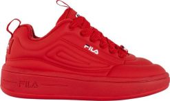 Buty damskie Fila Superbubble czerwone FFW0536 30005 38. Czerwone obuwie sportowe damskie Fila, bez wzorów, bez zapięcia. Za 260.24 zł.