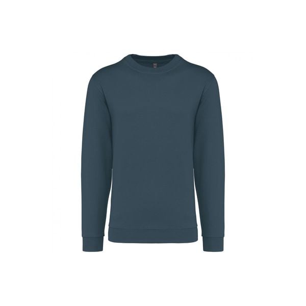 Bluza z okrągłym dekoltem Kariban. Niebieskie bluzy damskie KARIBAN, xl, bez wzorów, z bawełny, bez ramiączek, bez kaptura. Za 121.50 zł.