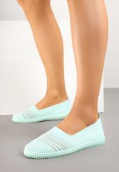 Zielone Tenisówki z Ozdobnymi Paskami Loroti. Zielone trampki i tenisówki damskie Born2be, bez wzorów, z jeansu, bez zapięcia. Za 34.99 zł.