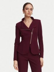 Rinascimento Marynarka CFC0130203003 Bordowy Slim Fit. Czerwone marynarki i żakiety damskie Rinascimento, bez wzorów, z syntetyku, bez kołnierzyka, bez ramiączek. Za 609.99 zł.