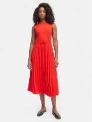 Tommy Hilfiger Sukienka codzienna WW0WW49312 Czerwony Regular Fit. Czerwone sukienki damskie Tommy Hilfiger, na co dzień, xs, bez wzorów, z syntetyku, bez kołnierzyka, bez ramiączek, proste. Za 649.99 zł.