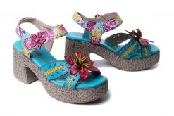 Artiker Relaks 58C1026 turquoise, sandały damskie. Niebieskie sandały damskie Artiker Relaks, bez wzorów, ze skóry, bez obcasa, na obcasie, bez zapięcia. Za 329.90 zł.