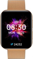 Smartwatch Garett GRC MAXX Złoty stalowy. Szare zegarki smartwatch GARETT, bez wzorów. Za 256.25 zł.