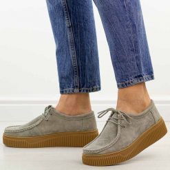 Khaki skórzane półbuty damskie Filippo Dp7500/26. Brązowe półbuty damskie Filippo, na jesień, bez wzorów, z jeansu, biznesowe, z okrągłym noskiem, bez obcasa, na płaskiej podeszwie, bez zapięcia. Za 239.00 zł.