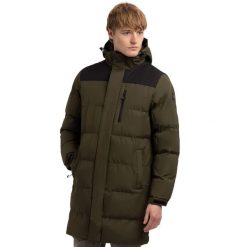 Męska Kurtka Ocieplana Clipster. Zielone kurtki męskie Trespass, m, bez wzorów, z materiału, z kapturem. Za 163.99 zł.