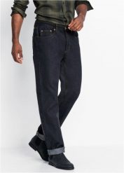 Dżinsy z elastycznymi wstawkami w talii, classic fit straight. Niebieskie jeansy męskie bonprix, z jeansu. Za 104.99 zł.