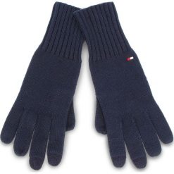 Rękawiczki Damskie TOMMY HILFIGER - Soft Knit Gloves AW0AW05965 413. Niebieskie rękawiczki damskie Tommy Hilfiger, bez wzorów, z bawełny. W wyprzedaży za 139.00 zł.