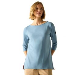 T-shirt Damski Pevia. Szare t-shirty damskie Regatta, xl, bez wzorów, z bawełny, bez kołnierzyka, bez ramiączek. Za 106.99 zł.
