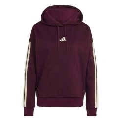 Bluza Adidas Sport W 3S Fl Hd Damskie. Czerwone bluzy damskie Adidas, s, bez wzorów, z bawełny, sportowe, bez ramiączek, z kapturem. Za 334.99 zł.