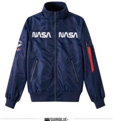 Kurtka męska LAB PCHEŁKA-KURTKA NASA ``L`` NIEBIESKA. Niebieskie kurtki męskie LAB, l, bez wzorów, bez kaptura. Za 149.49 zł.
