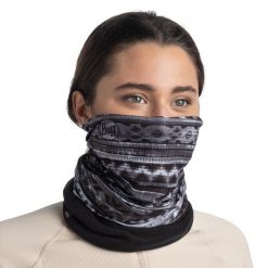 Komin na szyję - Bandana BUFF Polar Alsien. Czarne szaliki męskie Buff, bez wzorów, z elastanu. Za 102.29 zł.