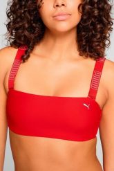 Góra od bikini Bandeau w kolorze czerwonym. Czerwone stroje kąpielowe damskie Puma, s, bez wzorów, z materiału. Za 177.90 zł.