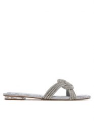 Aldo Klapki Karlina 13966766 Srebrny. Szare klapki damskie Aldo, bez wzorów, z materiału, bez obcasa, bez zapięcia. Za 279.99 zł.