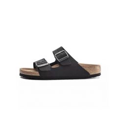 Unisex sandały Birkenstock Arizona Birko-Flor Vegan czarne regular 1019115. Czarne sandały męskie Birkenstock, na lato, bez wzorów, z gumy, klasyczne, bez zapięcia. Za 329.00 zł.